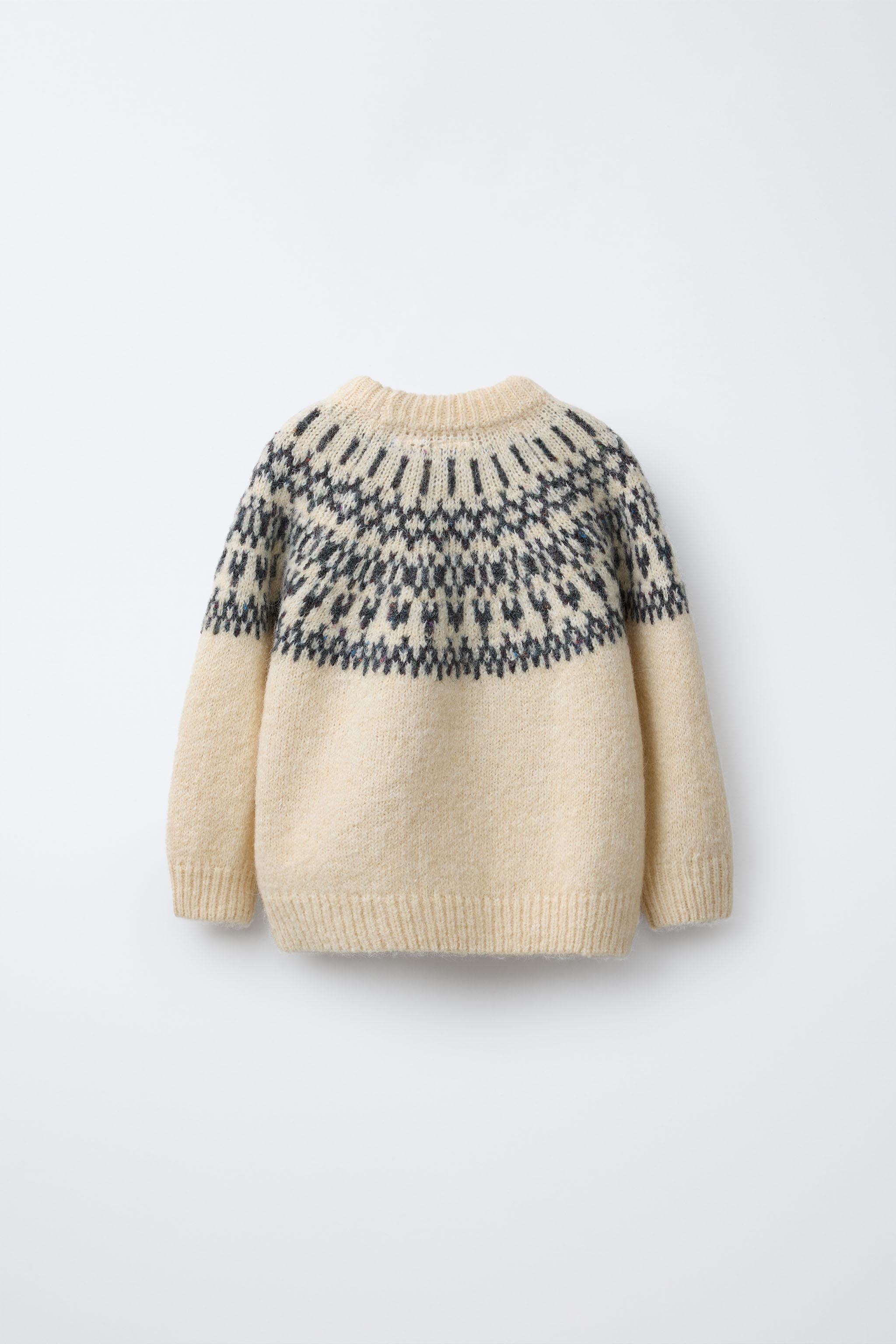 JACQUARD KNIT JUMPER WITH WOOL AND ALPACA